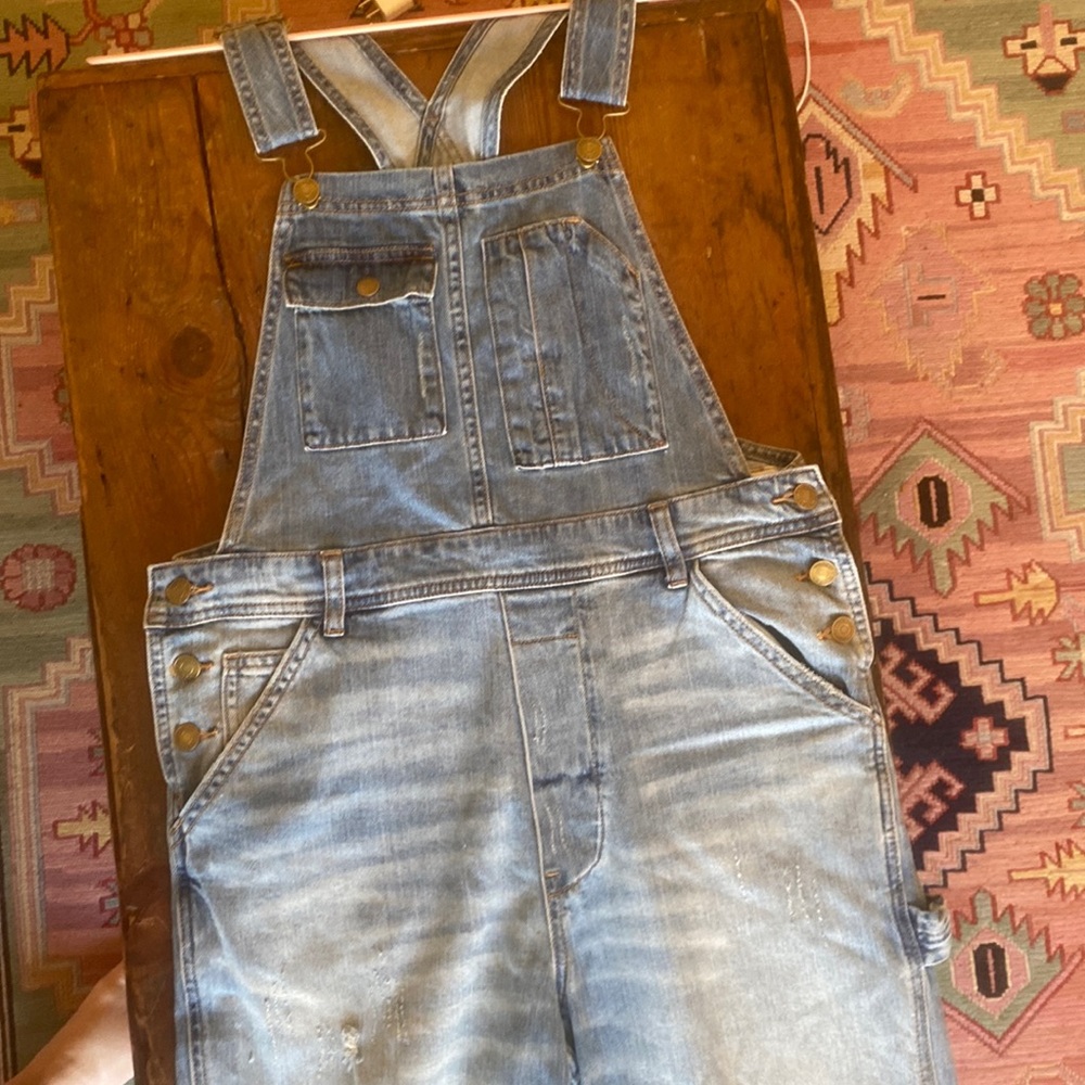 Pilcro Anthropologie denim overalls.  Size 28